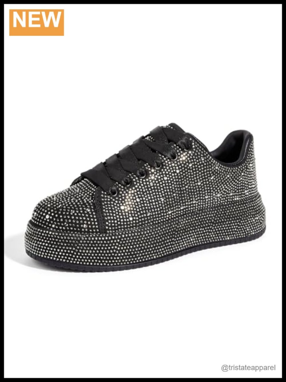 Rhinestone Platform Sneakers Women Comfortable Walking Athletic Shoes